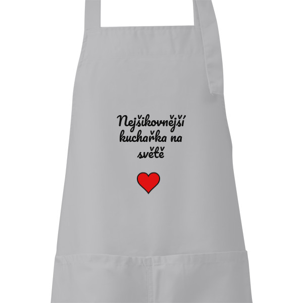 Zástěra s potiskem Nejšikovnější kuchařka na světě